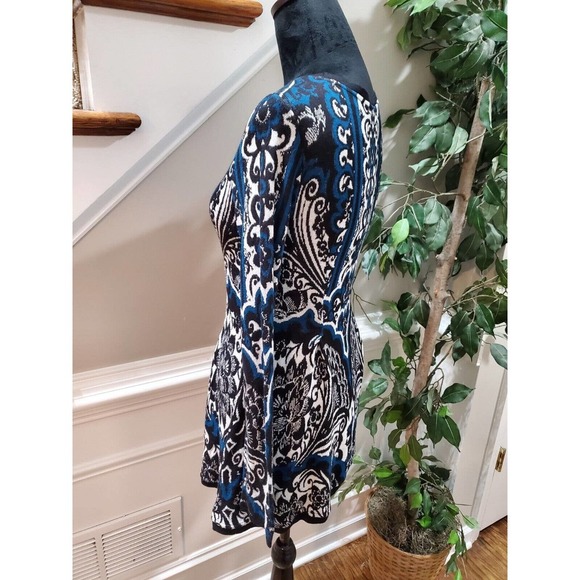 Style & Co Blue White Cotton Round Neck Long Sleeve Pullover Knit Sweater Small - Picture 6 of 8